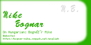 mike bognar business card